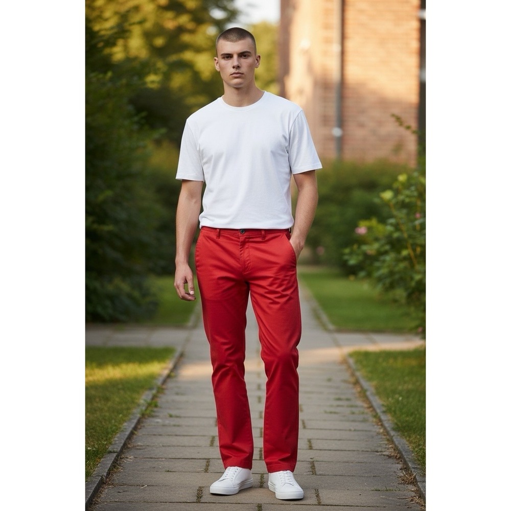 Nike Golf Tour Performance Dri-FIT Red Flat Front Chino Pants 34x32 452702-807